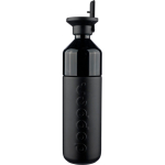 Schwarze Thermoflasche aus Edelstahl mit Strohhalm von Dopper Insulated, 580 ml farbe schwarz erste Ansicht