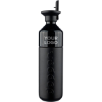 Schwarze Thermoflasche aus Edelstahl mit Strohhalm von Dopper Insulated, 580 ml zweite Ansicht