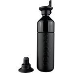 Schwarze Thermoflasche aus Edelstahl mit Strohhalm von Dopper Insulated, 580 ml dritte Ansicht