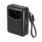 Powerbank mit integrierten Kabeln und Ladeanzeige, 20000 mAh