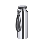 Thermoflasche aus recyceltem Edelstahl mit Trageband, 480 ml farbe silber erste Ansicht