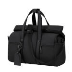 Rolltop-Reisetasche aus Kunstleder mit Trolleyband und Schultergurt