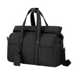 Rolltop-Reisetasche aus Kunstleder mit Trolleyband und Schultergurt