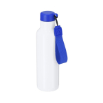 Weiße Trinkflasche aus recyceltem Edelstahl, 750 ml farbe blau erste Ansicht