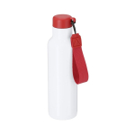 Weiße Trinkflasche aus recyceltem Edelstahl, 750 ml farbe rot erste Ansicht