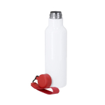 Weiße Trinkflasche aus recyceltem Edelstahl, 750 ml