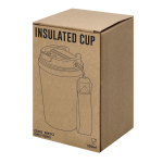 Thermobecher aus recyceltem Material mit Henkel, 350 ml