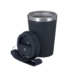 Thermobecher aus recyceltem Material mit Henkel, 350 ml
