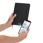 A5-Notizbuch mit Kunstledereinband, NFC und unlinierten Seiten