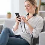 USB-C-Ladekabel mit Nackenmassagegerät und Handyhalterung, 100 W