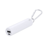 Powerbank aus recyceltem Aluminium mit herausnehmbarem Akku, 2200 mAh farbe weiß erste Ansicht