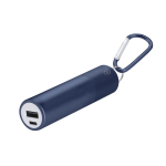 Powerbank aus recyceltem Aluminium mit herausnehmbarem Akku, 2200 mAh farbe marineblau erste Ansicht