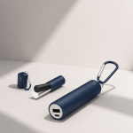 Powerbank aus recyceltem Aluminium mit herausnehmbarem Akku, 2200 mAh