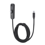 USB-C-Ladekabel aus recyceltem Kunststoff mit Handyhalterung, 60 W farbe schwarz erste Ansicht