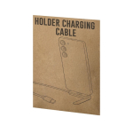 USB-C-Ladekabel aus recyceltem Kunststoff mit Handyhalterung, 60 W