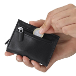 Geldbörse aus Kunstleder mit Kartenhalter und RFID-Schutz