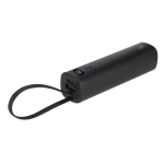 Powerbank aus recyceltem Aluminium inklusive USB-C-Kabel, 5000 mAh farbe schwarz erste Ansicht