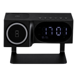 Kabellose Ladestation mit Lautsprecher und Digitaluhr, 1200 mAh farbe schwarz erste Ansicht