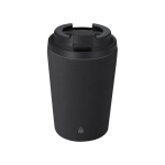 Thermobecher aus recyceltem Edelstahl, auslaufsicher, 350 ml farbe schwarz erste Ansicht