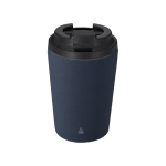 Thermobecher aus recyceltem Edelstahl, auslaufsicher, 350 ml farbe marineblau erste Ansicht