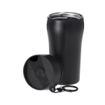 Thermobecher aus recyceltem Edelstahl mit Druckknopf, 280 ml