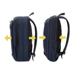 Erweiterbarer Laptop-Rucksack aus Polyester und Kunstleder, 15 Zoll
