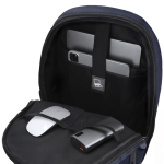 Erweiterbarer Laptop-Rucksack aus Polyester und Kunstleder, 15 Zoll