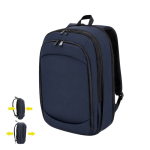 Erweiterbarer Laptop-Rucksack aus Polyester und Kunstleder, 15 Zoll
