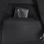 Gepolsterter Laptop-Rucksack aus Polyester und Kunstleder, 15 Zoll