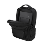Gepolsterter Laptop-Rucksack aus Polyester und Kunstleder, 15 Zoll