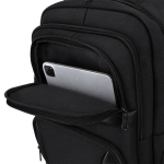 Gepolsterter Laptop-Rucksack aus Polyester und Kunstleder, 15 Zoll