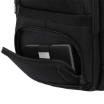 Gepolsterter Laptop-Rucksack aus Polyester und Kunstleder, 15 Zoll