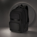 Gepolsterter Laptop-Rucksack aus Polyester und Kunstleder, 15 Zoll