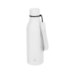 Gummierte Thermoflasche aus recyceltem Edelstahl, 480 ml farbe weiß erste Ansicht