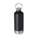 Thermoflasche aus recyceltem Edelstahl mit Griff, 800 ml farbe schwarz erste Ansicht