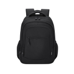 Laptop-Rucksack aus RPET mit 3 Reißverschlussfächern, 15 Zoll farbe schwarz erste Ansicht