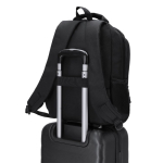 Gepolsterter Laptop-Rucksack faus RPET mit Trolleyband, 15 Zoll