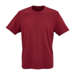 Unisex-T-Shirt aus Bio-Baumwolle mit Rippkragen, 140 g/m² farbe bordeaux zweite Ansicht