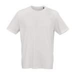 Unisex-T-Shirt aus Bio-Baumwolle mit Rippkragen, 140 g/m² farbe weiß dritte Ansicht