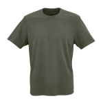 Unisex-T-Shirt aus Bio-Baumwolle mit Rippkragen, 140 g/m² farbe militärgrün zweite Ansicht