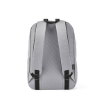 Leichter Laptoprucksack aus recyceltem Kunststoff mit gepolstertem Innenfach, 15,6 Zoll farbe grau Ansicht von hinten
