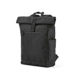 Rolltop-Rucksack aus recyceltem Kunststoff für Laptops bis 15,6Zoll farbe schwarz