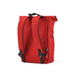 Rolltop-Rucksack aus recyceltem Kunststoff für Laptops bis 15,6Zoll farbe rot zweite Ansicht