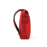 Rolltop-Rucksack aus recyceltem Kunststoff für Laptops bis 15,6Zoll farbe rot dritte Ansicht