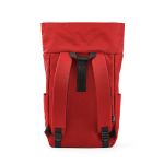 Rolltop-Rucksack aus recyceltem Kunststoff für Laptops bis 15,6Zoll farbe rot dritte Ansicht