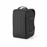 Wasserabweisender Kabinenrucksack aus recyceltem Kunststoff für Laptops, 20 l farbe schwarz