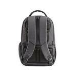 Wasserabweisender Laptoprucksack aus recyceltem Kunststoff, 17 Zoll farbe dunkelgrau Ansicht von hinten