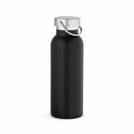 Thermoflasche aus recyceltem Edelstahl mit matter Oberfläche, 530 ml farbe schwarz