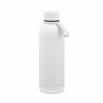 Thermoflasche aus recyceltem Edelstahl mit Silikongriff, 490 ml farbe weiß