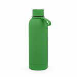 Thermoflasche aus recyceltem Edelstahl mit Silikongriff, 490 ml farbe grün